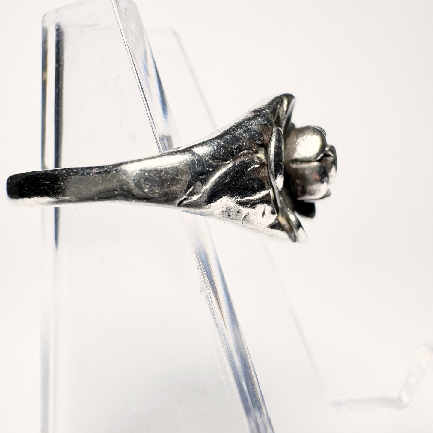Ring 835er Silber (gestempelt) Größe 50 mit Blüte 2,49g3