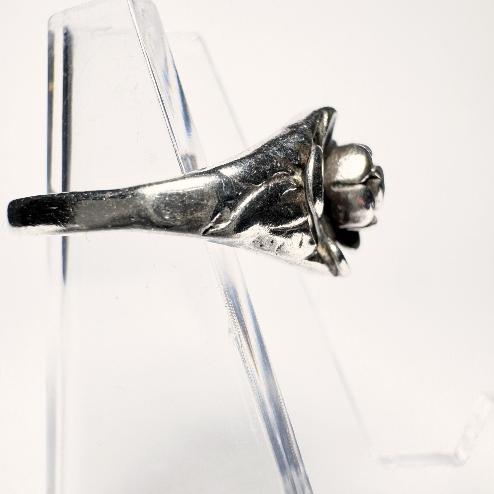 Ring 835er Silber (gestempelt) Größe 50 mit Blüte 2,49g3