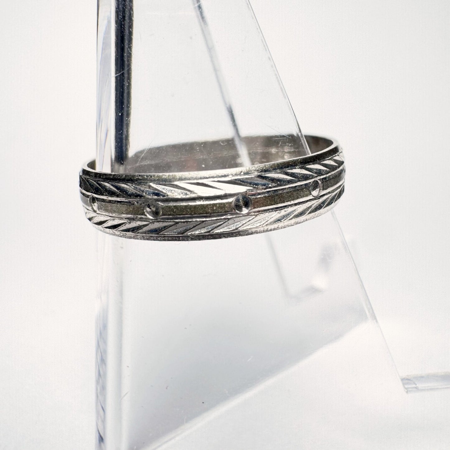 Ring 925er Silber (gestempelt) Größe 57 mit Muster 1,65g2
