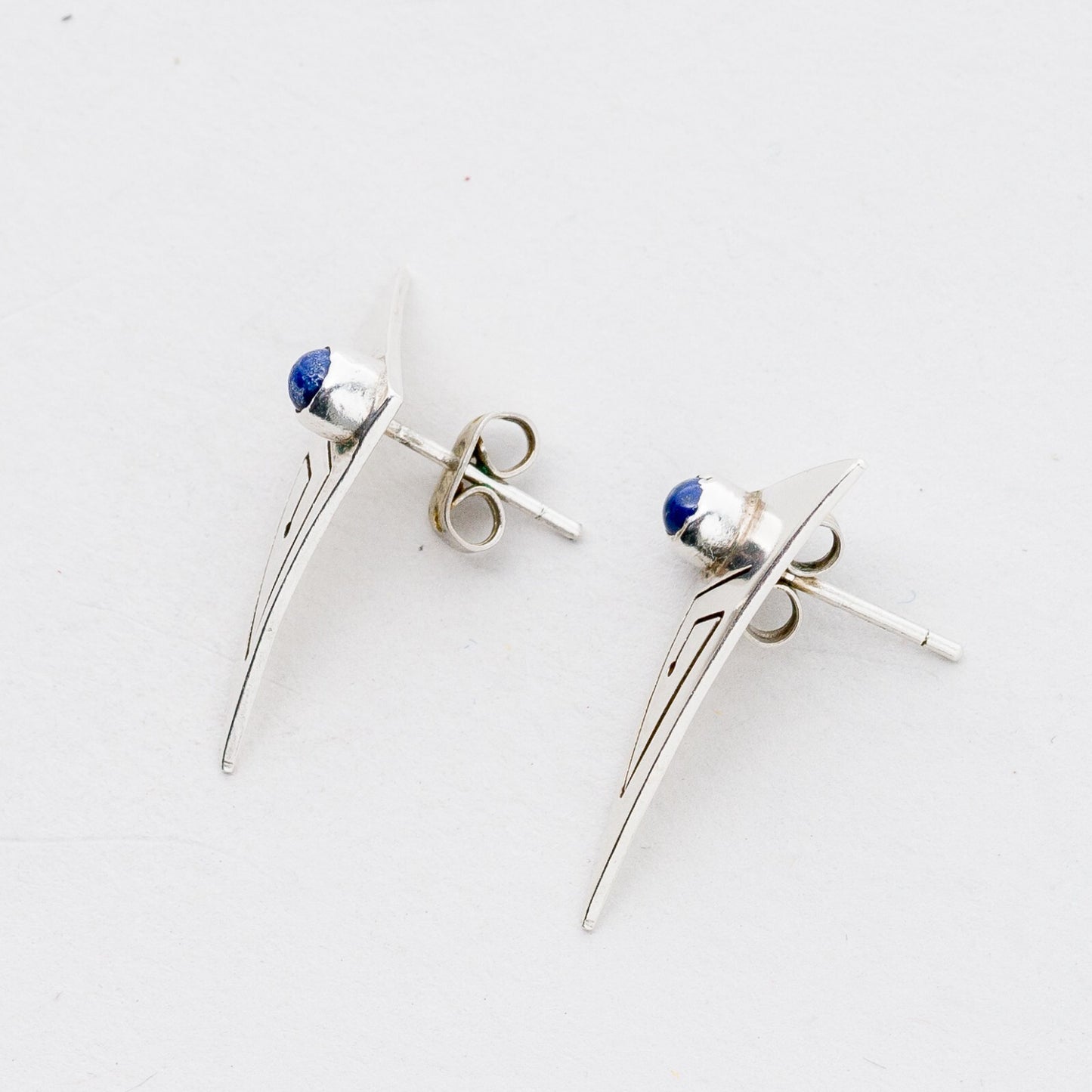 Ohrstecker 925er Silber Blaue Steine 2,69 g3