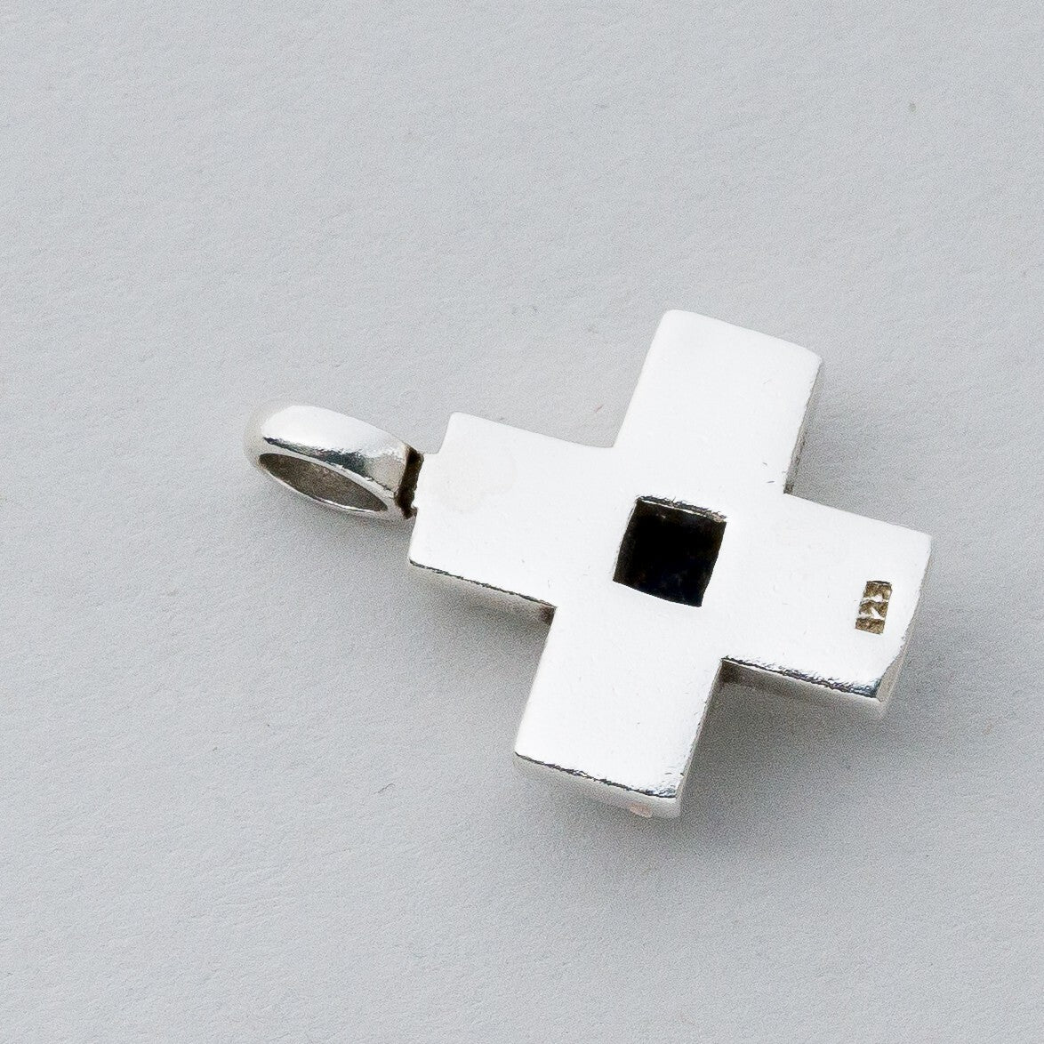 Silber Anhänger Kettenanhänger 925 Kreuz Blauer Stein 4,74 g5