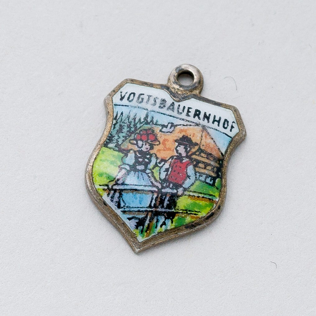 Souvenir Anhänger Silber Vogtsbauernhof 1,5 cm 1,02 g0