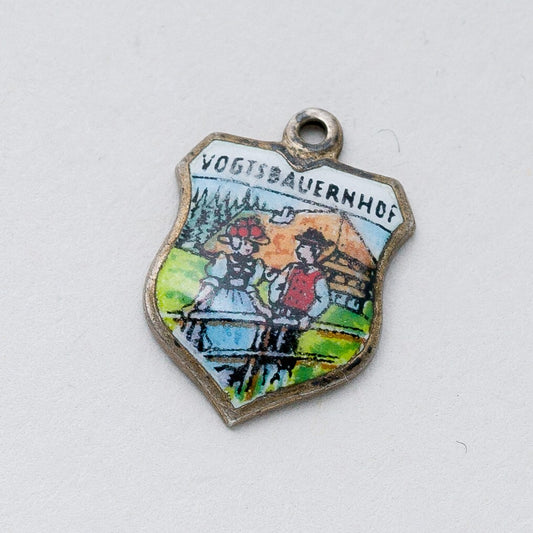 Souvenir Anhänger Silber Vogtsbauernhof 1,5 cm 1,02 g0