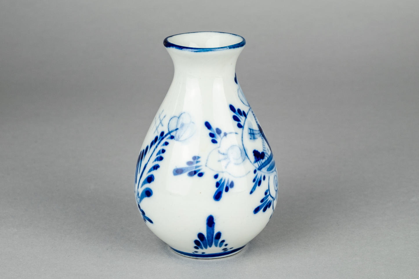 Vase Windmühle 11 cm Blaue Unterglasur3
