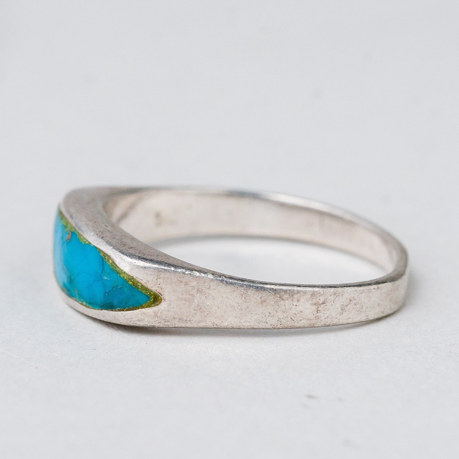 Silber Ring 925 Blauer Stein Größe 56 (17,8 mm Ø) 2,66 g1