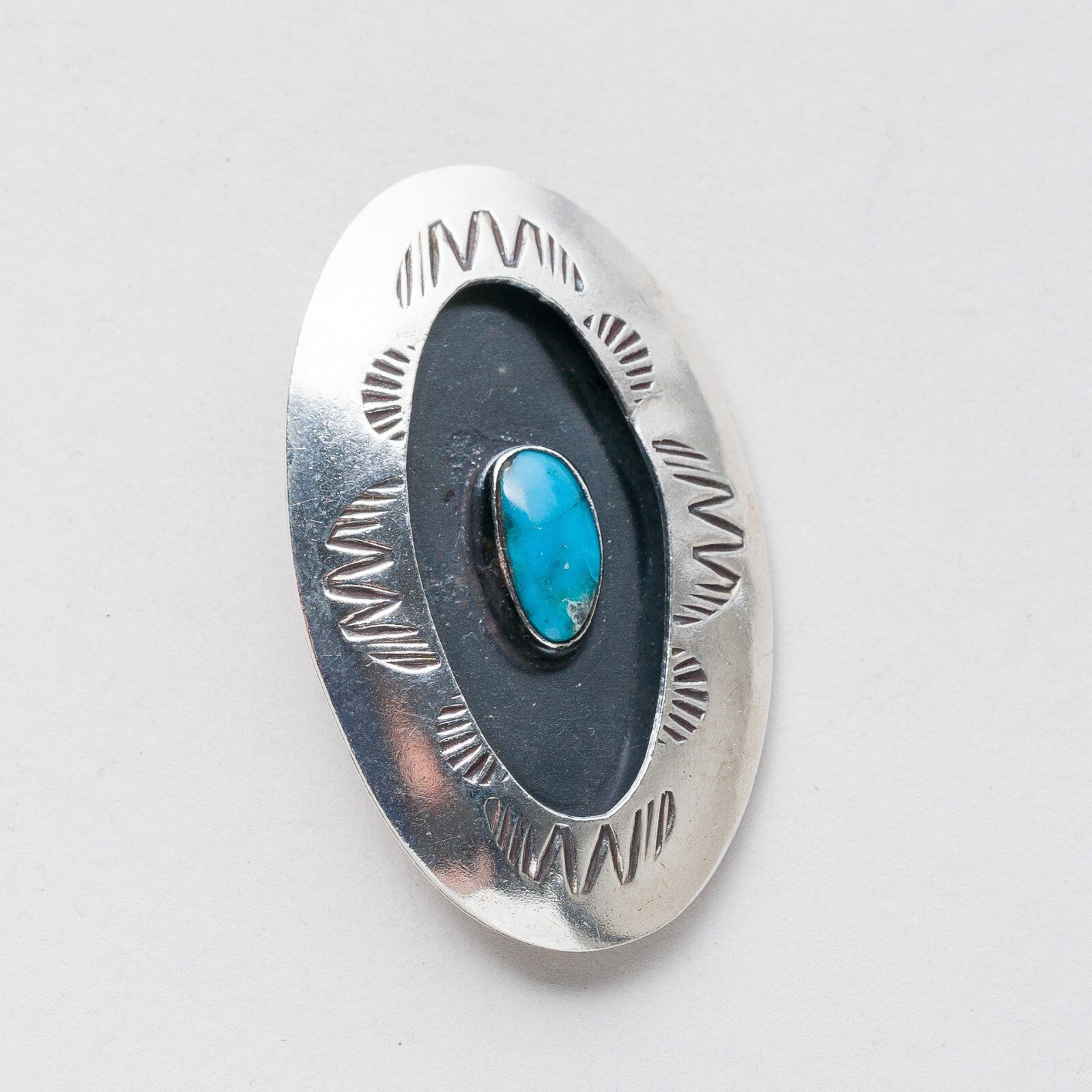 Brosche Silber Türkis 4,3 cm 8,62 g2
