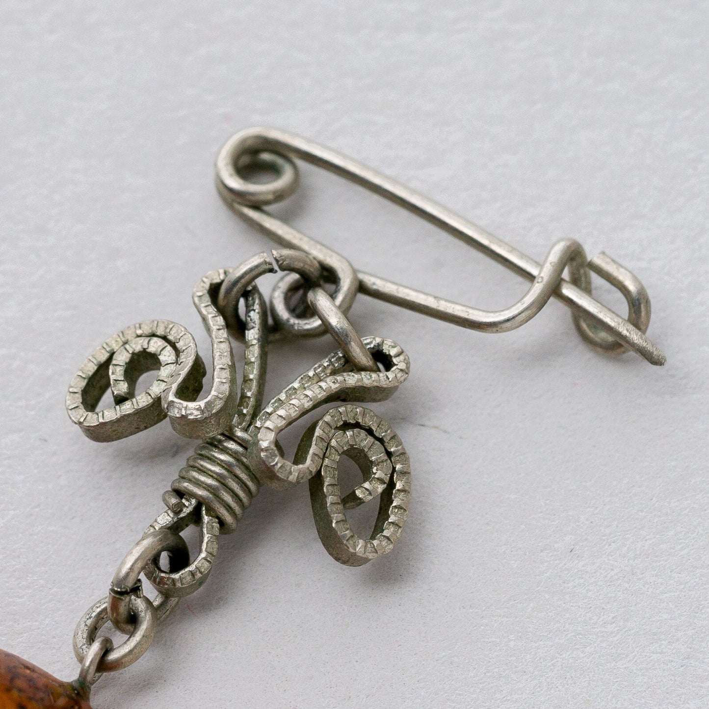 Brosche Bernstein Silber 4,5 cm 4,04 g2