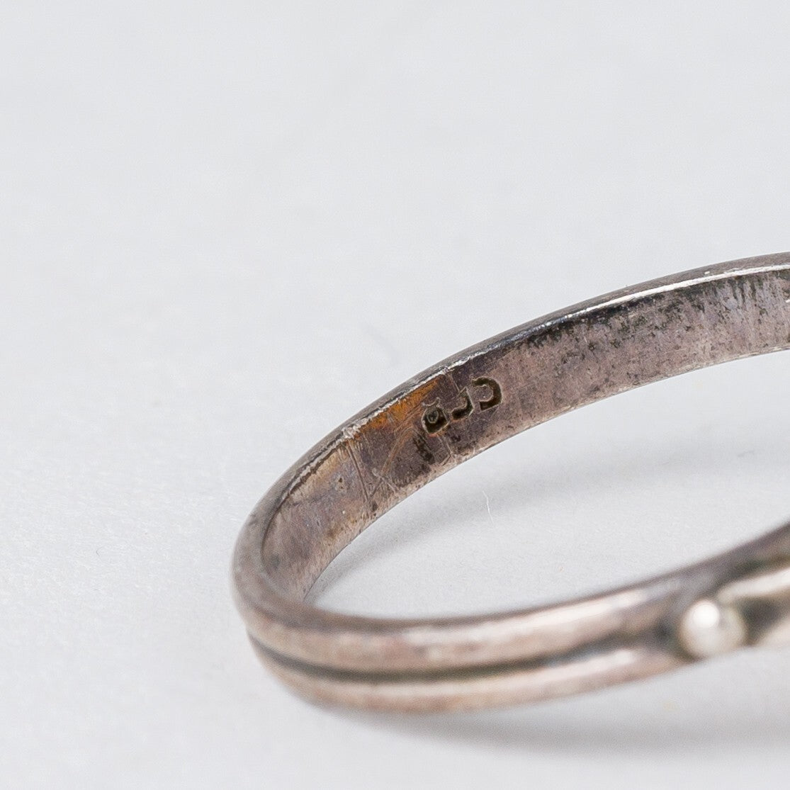 Silber Ring 835 Bernstein Größe 53 (16,8 mm Ø) 4,12 g6