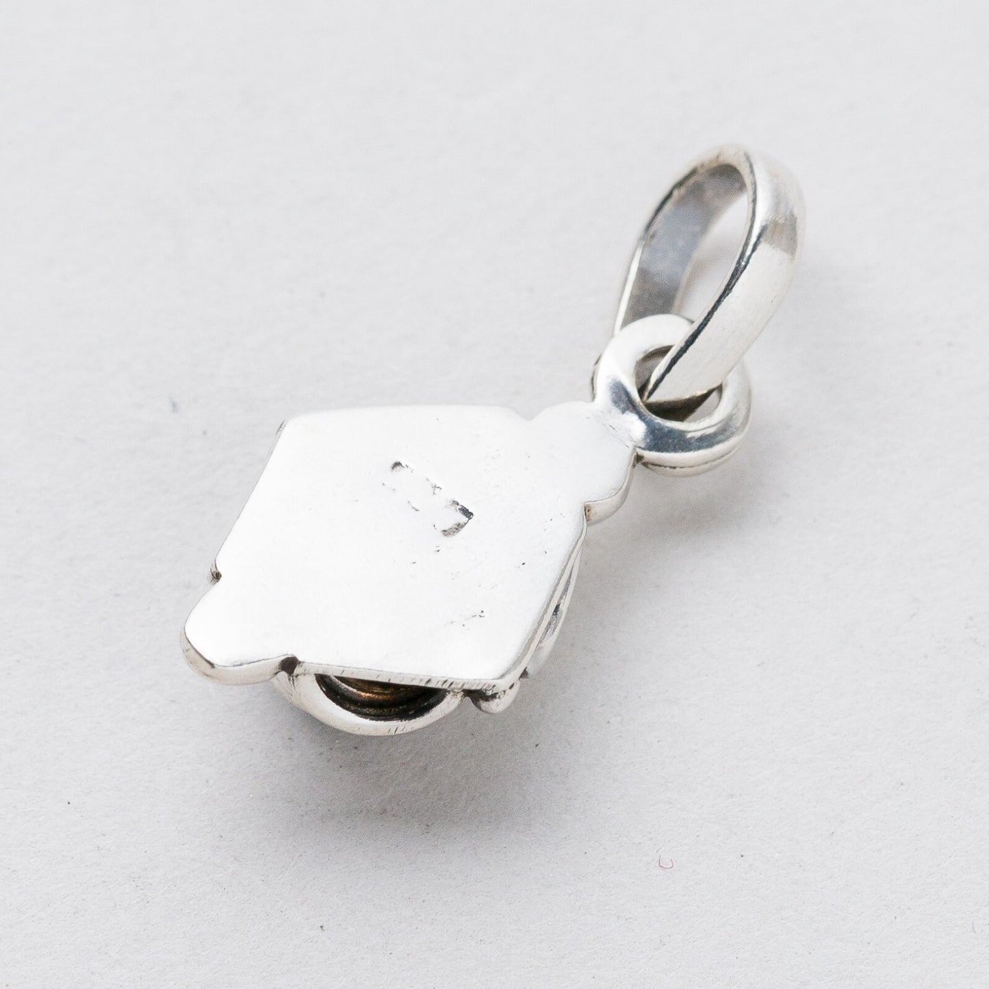 Anhänger Silber Roter Stein 2,7 cm 2,45 g5