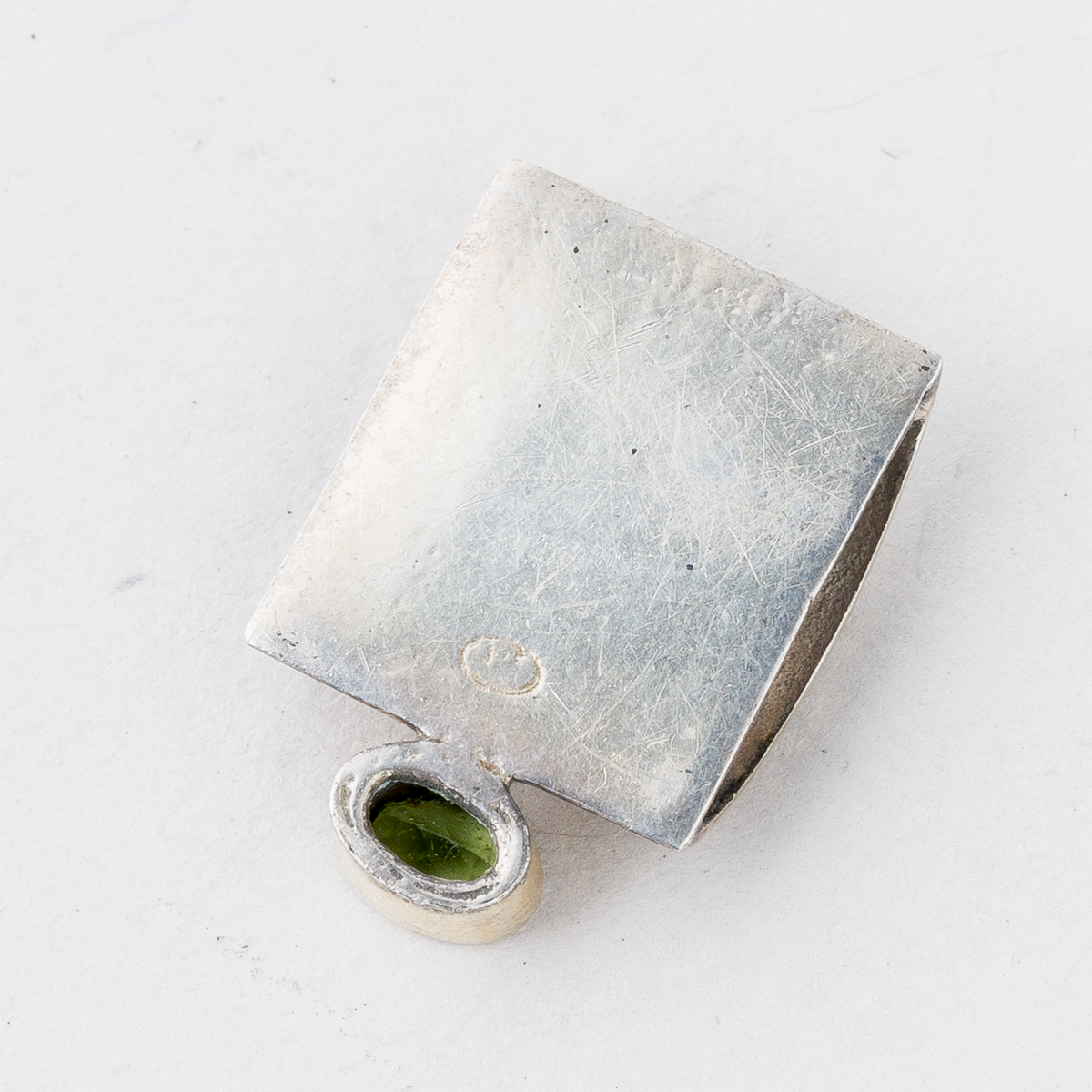 Anhänger Grüner Stein Silber 3,37 g 2,3 cm1