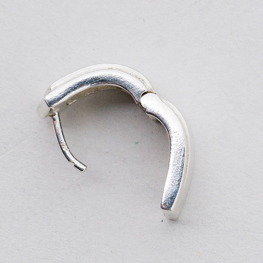 Einzelner Ohrring Halbe Creole 925 Silber 3,02 g8
