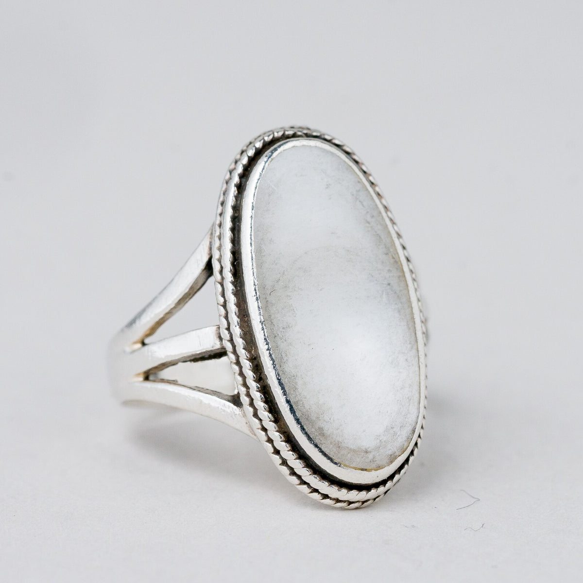 Silber Ring 925 Mondstein Größe 52 (16,5 mm Ø) 4,18 g1