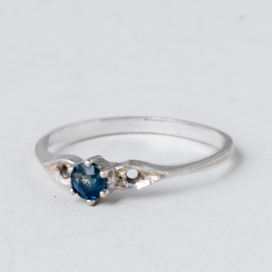 Ring Blauer Stein 0,94 g 925er Silber Größe 52 (16,5 mm Ø)0