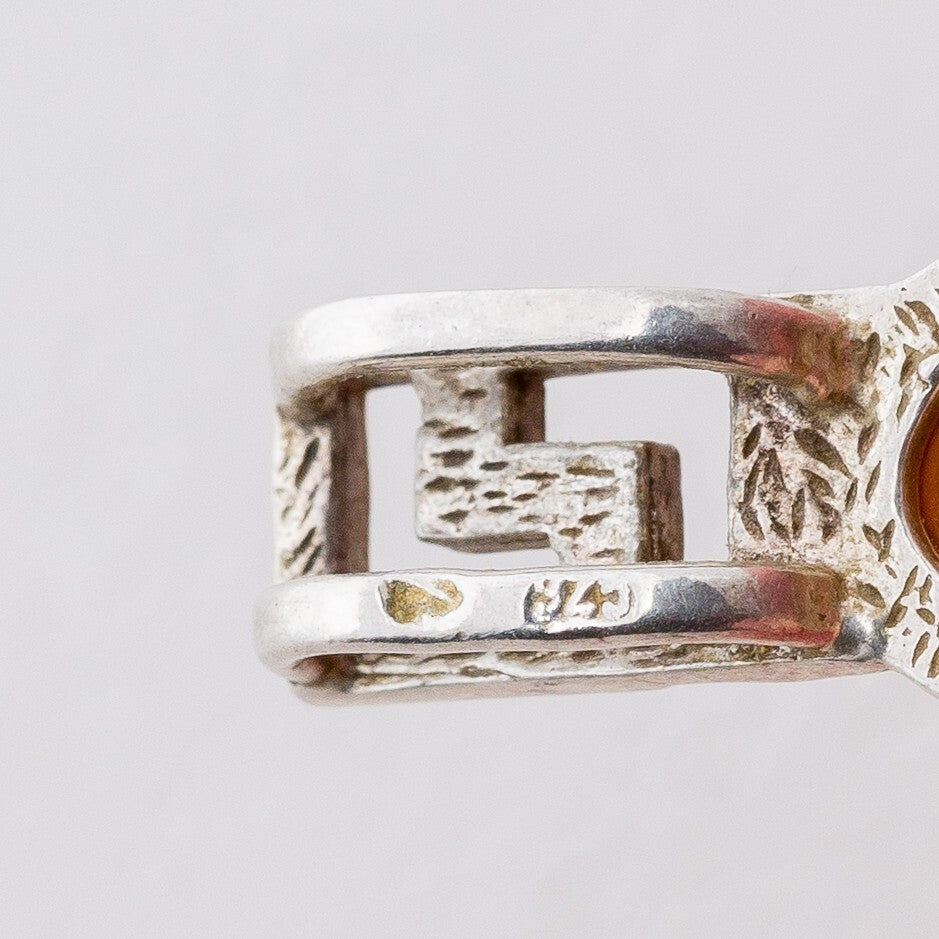 Anhänger Silber 925 Bernsteinimitat 2,3 cm 1,7 g6