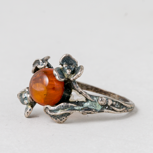 Ring Bernstein Silber 3,15 g Größe 54 (17,2 mm Ø)0