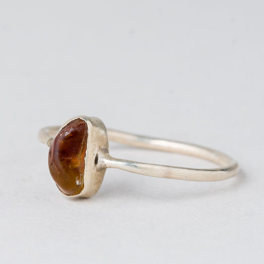 Ring Bernstein 1,68 g Silber Größe 59 (18,8 mm Ø)0