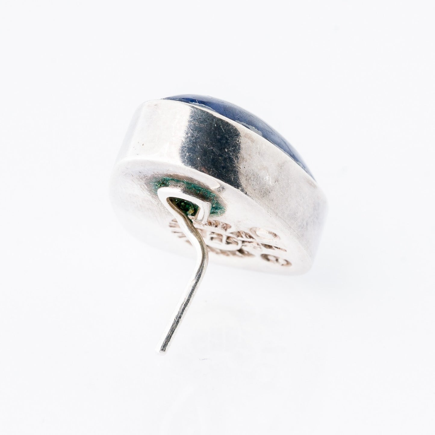 Einzelner Ohrring Ohrstecker Blauer Stein 925er Silber 3,4 g2