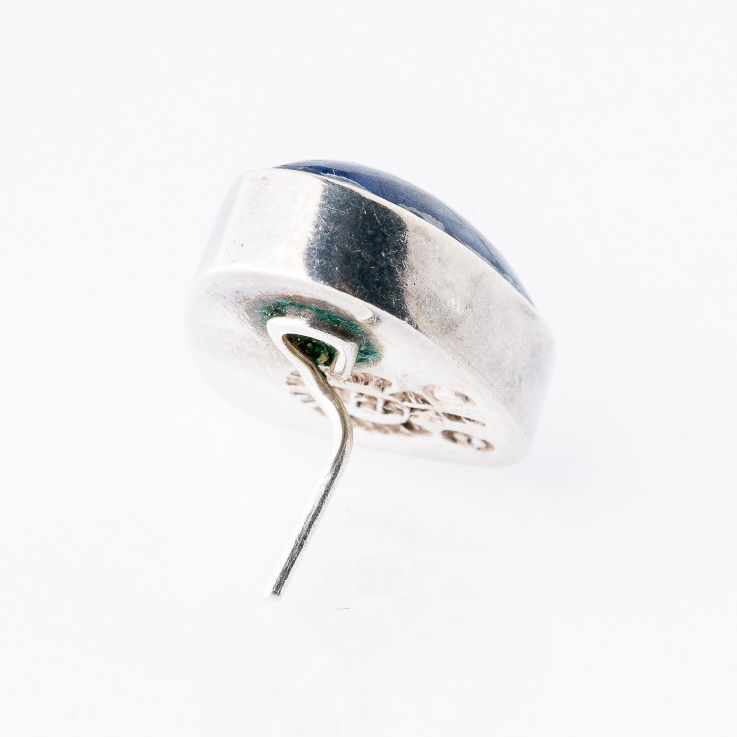 Einzelner Ohrring Ohrstecker Blauer Stein 925er Silber 3,4 g2