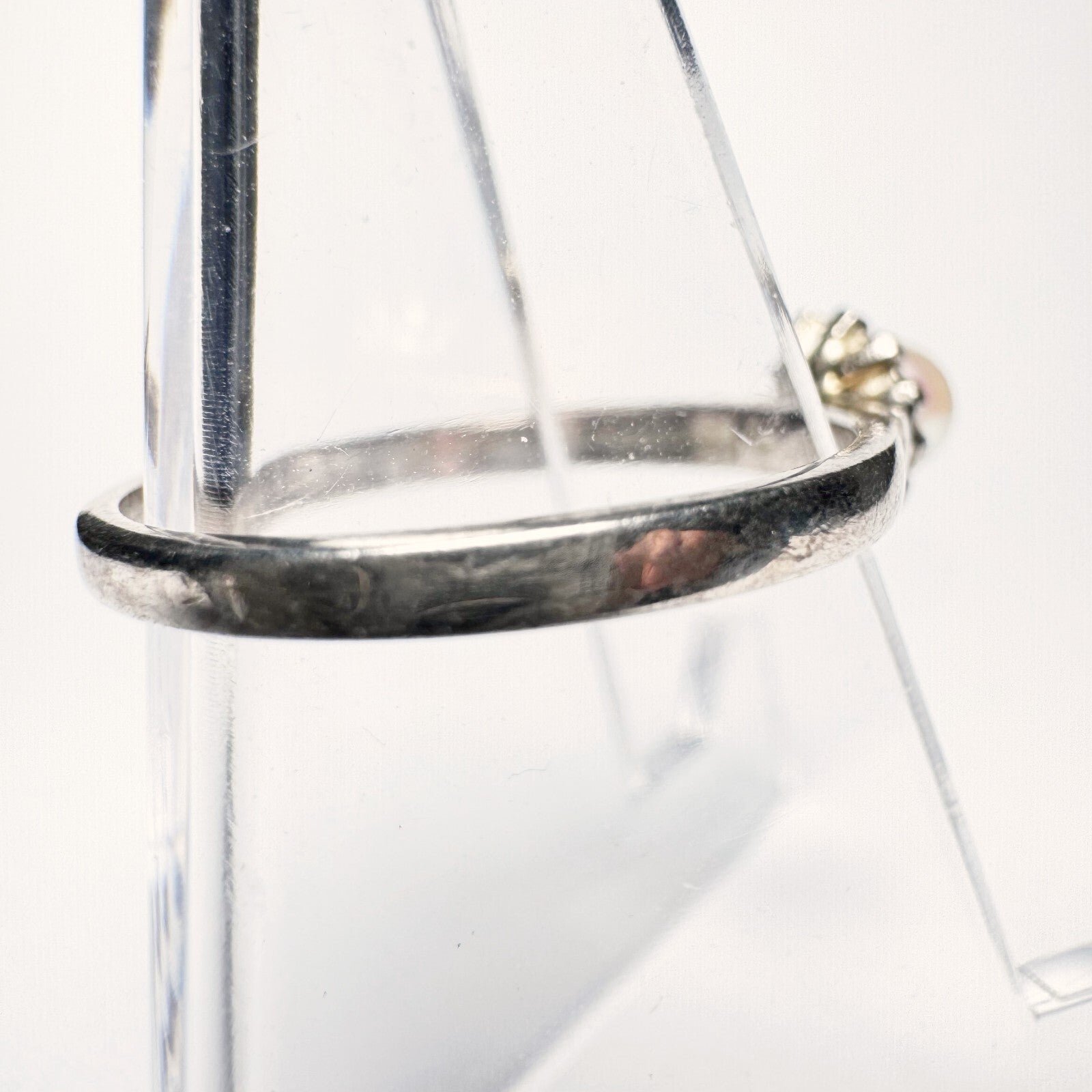 Ring 925er Silber (gestempelt) Größe 56 mit Perle 2,16g3