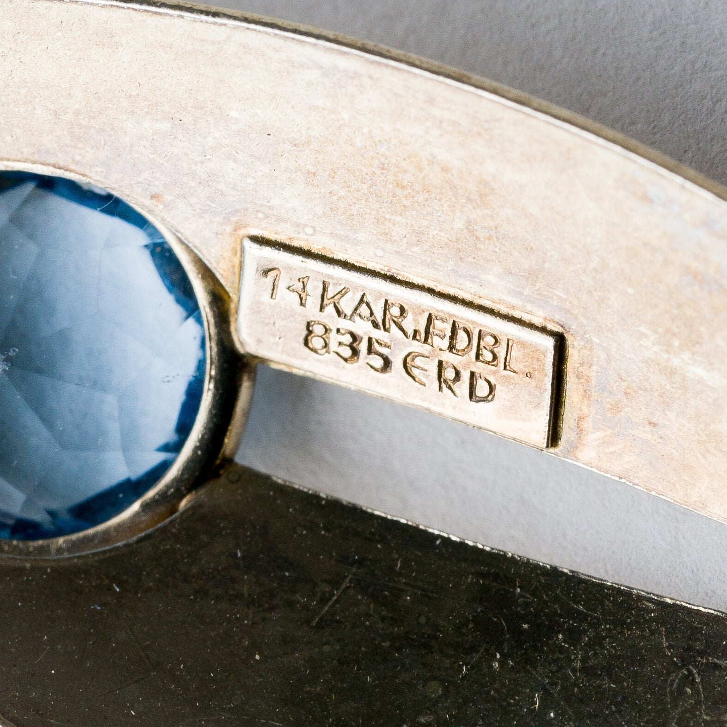Anhänger Silber 835 Blauer Stein 8 cm 8,57 g4