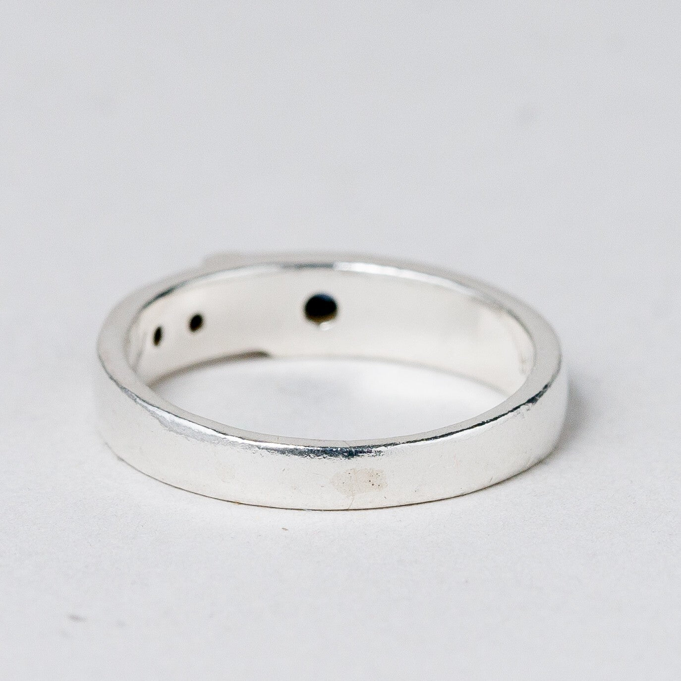 Silber Ring 925 Blauer Stein Größe 49 (15,6 mm Ø) 2,51 g2