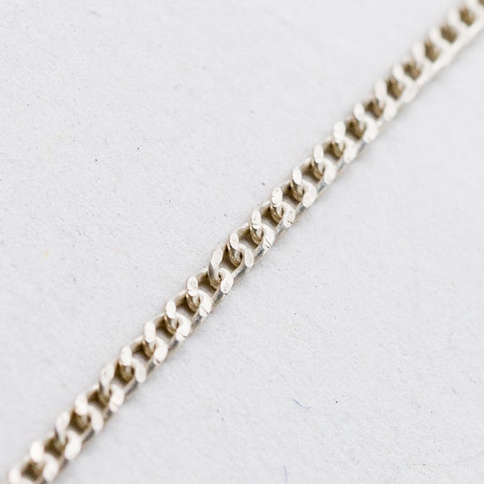 Silber Halskette 925 Panzerkette 1,4 mm 45 cm 2,13 g0