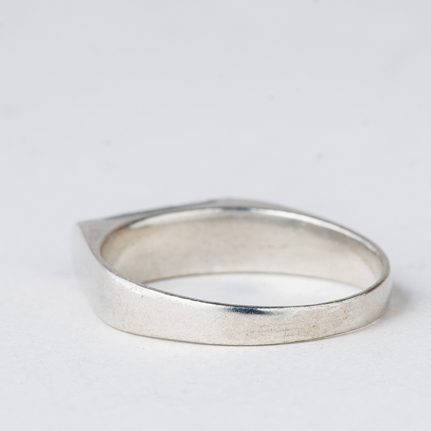 Silber Ring 925 Graue Stein Größe 53 (16,8 mm Ø) 2,61 g3