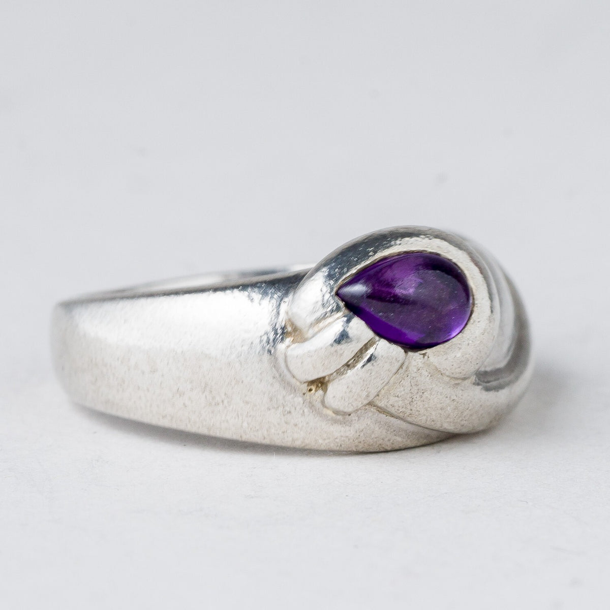 Silber Ring 925 Lila Stein Größe 51 (16,2 mm Ø) 4,5 g1