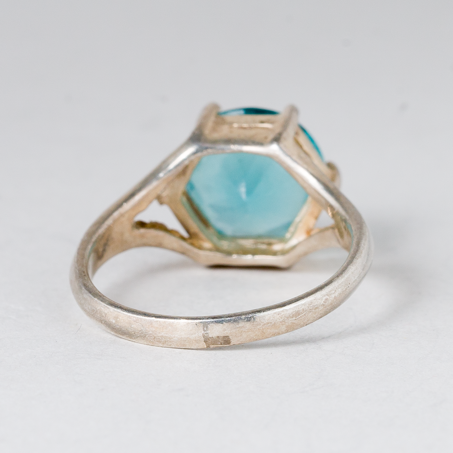 Ring Blauer Stein Silber 3,32 g Größe 54 (17,2 mm Ø)2