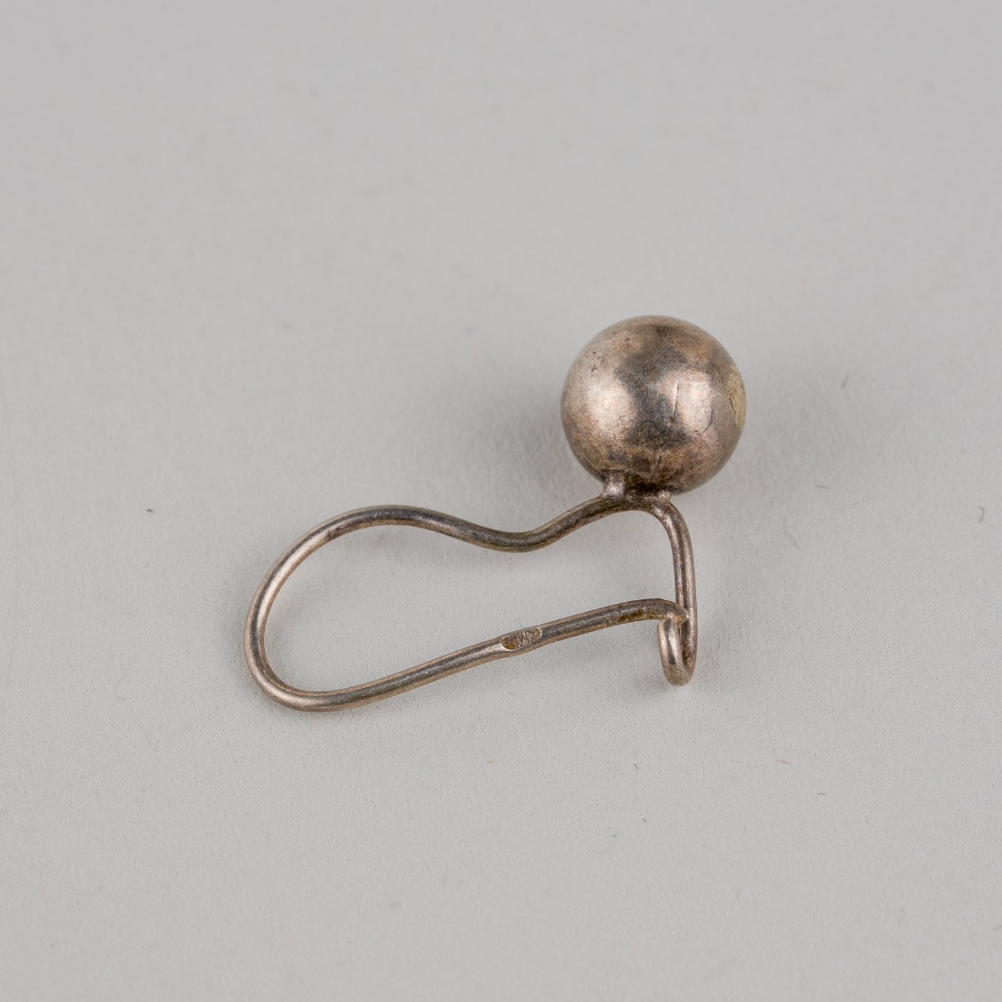 Silberohrring Silber 0,8g Mit Kugel 2 cm1