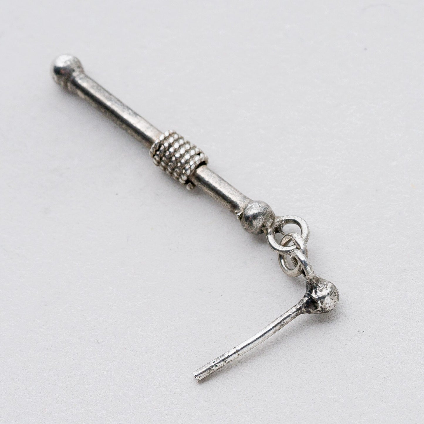 Einzelner Ohrring Hängeohrring Silber 1,19 g1