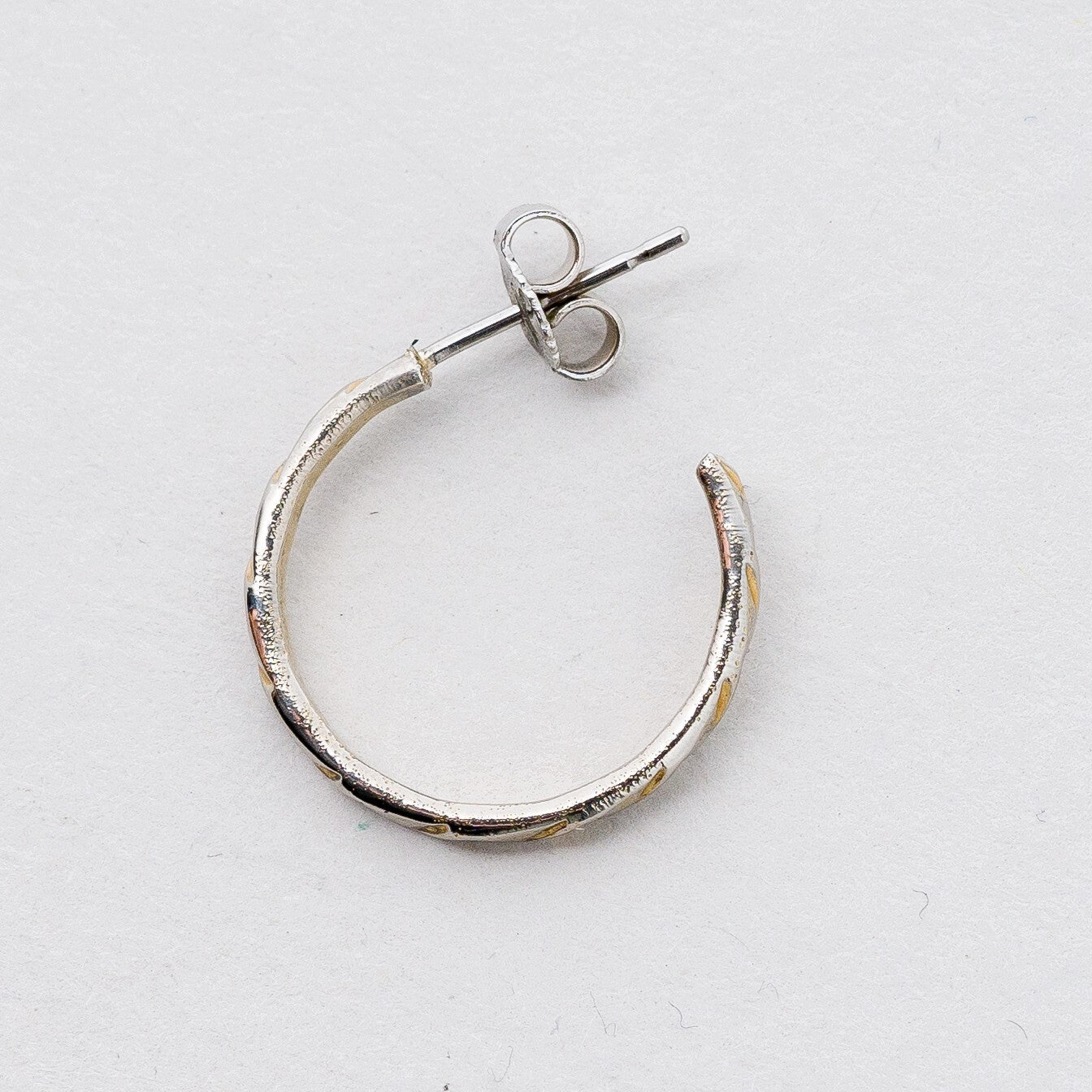 Einzelner Ohrring Halbe Creole Silber 1,07 g1