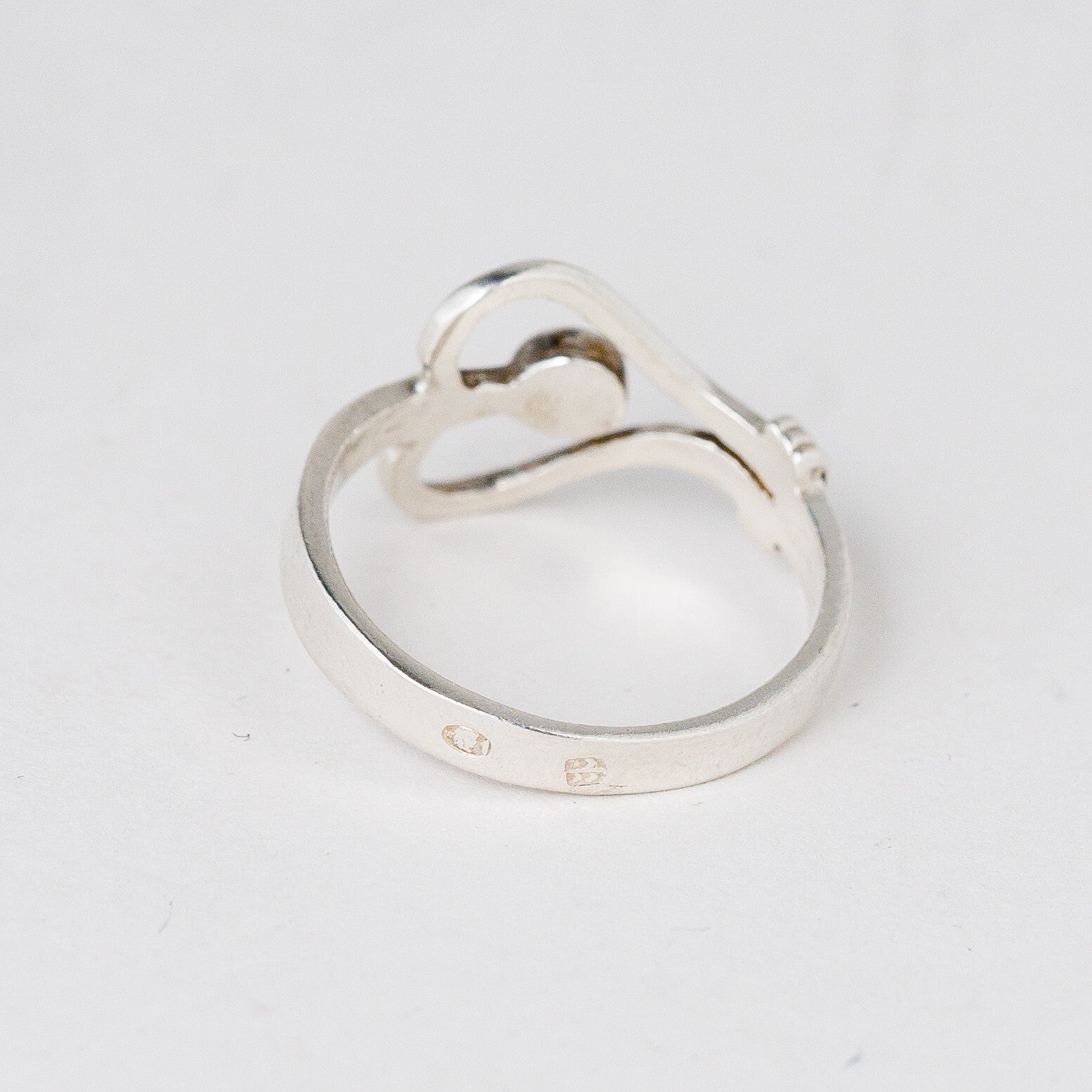 Silber Ring 52 (16,5 mm Ø) Grüner Stein 2,16 g3