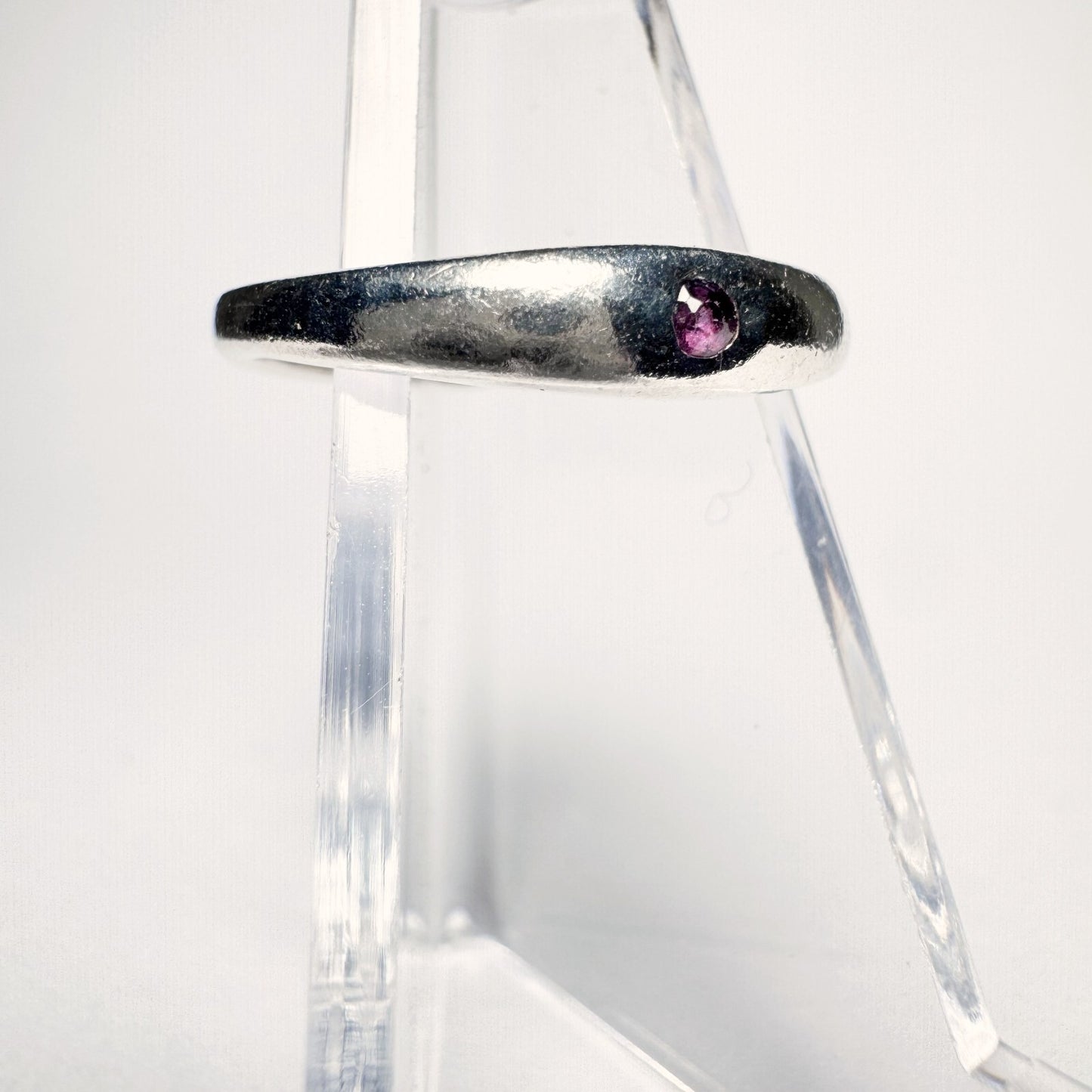 Ring 925er Silber (gestempelt) Größe 51 mit rotem Stein 2,14g1