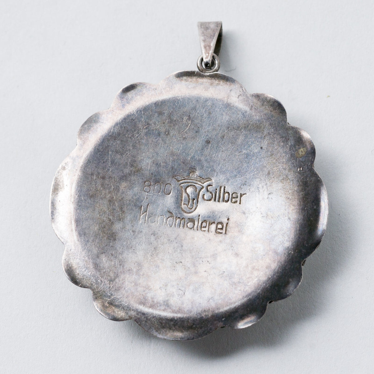 Anhänger 800 Silber Porzellan 5,4 cm 13,83 g3
