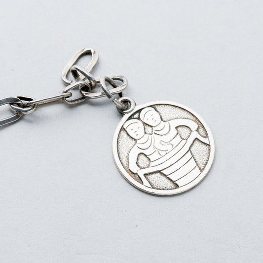 Silber Armband 18 cm 830 Anhänger 3,5 g0