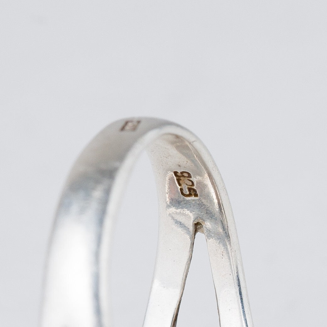 Silber Ring 925 Bernstein Größe 54 (17,2 mm Ø) 3,91 g5