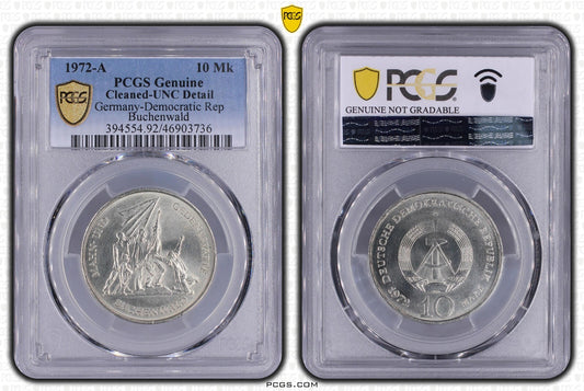 10 Mark DDR 1972 A Buchenwald PCGS UNC Detail0