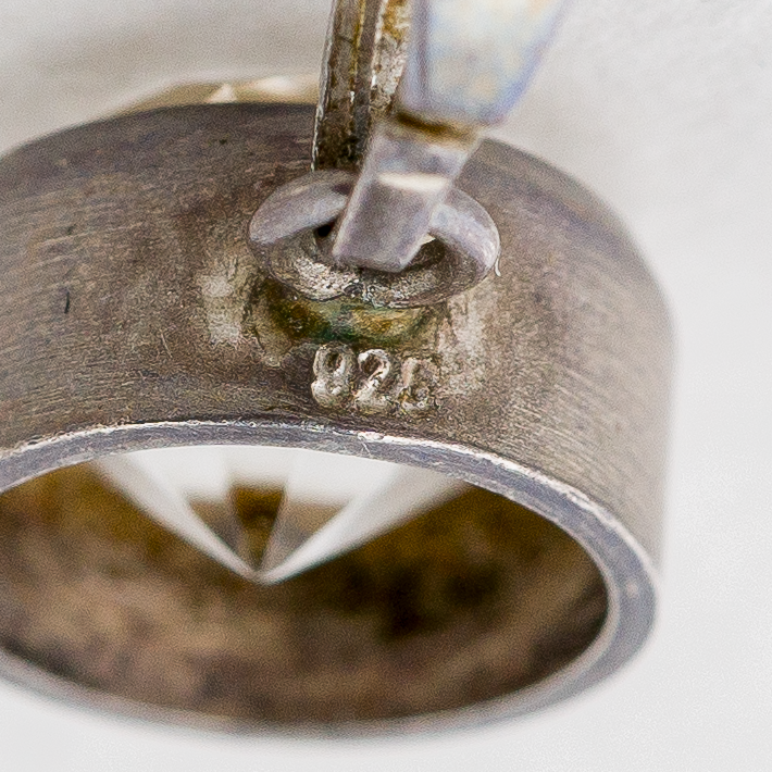 Anhänger Weißer Stein 925er Silber 2 g 2 cm1