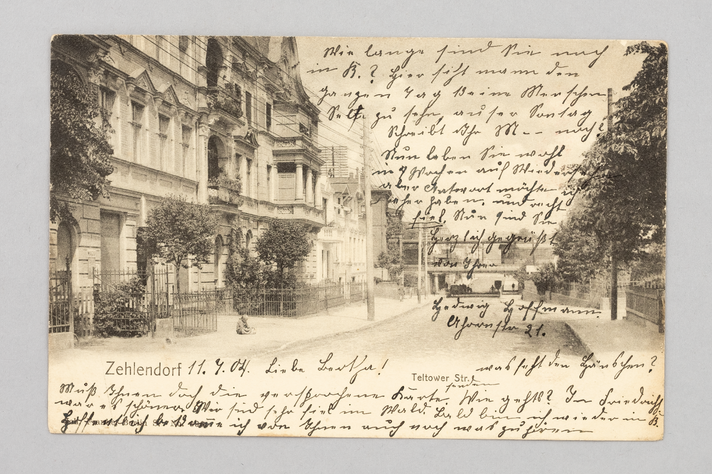 Ansichtskarte Berlin Zehlendorf Teltower Str. 19040