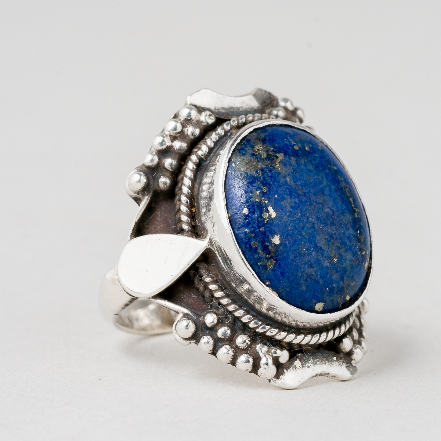 Ring Blauer Stein 925er Silber 8,88 g Größe flexibel1