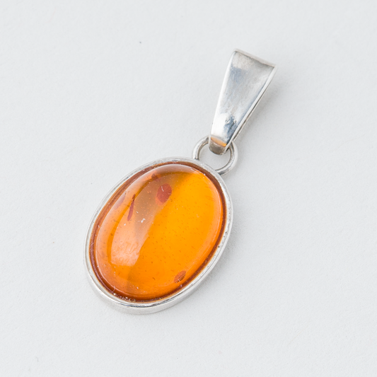 Anhänger 925er Silber 2,21 g Bernstein0