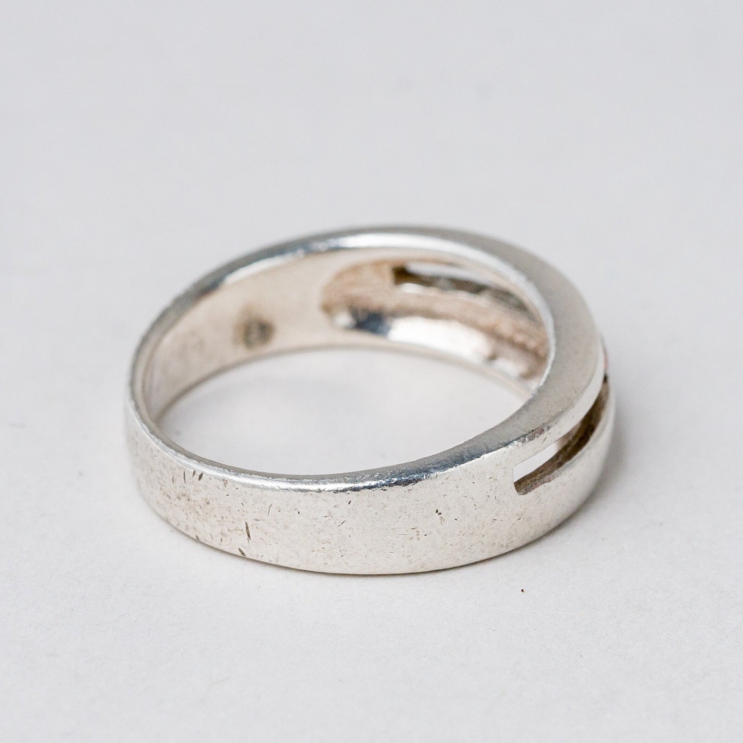 Ring Silber Oranger Stein Größe 54 (17,2 mm Ø) 4,33 g4
