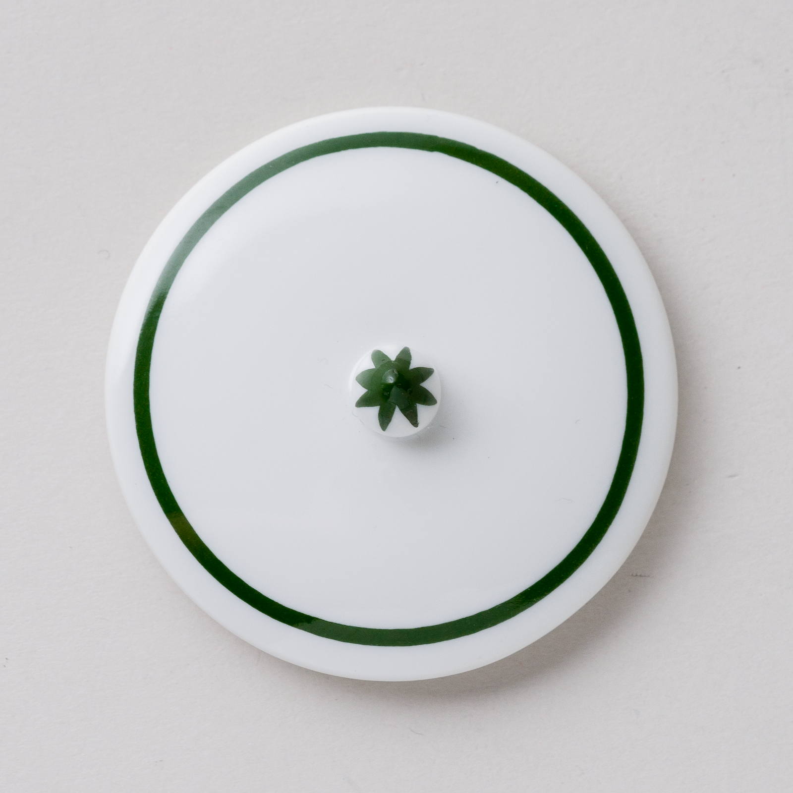 1 x Porzellan Deckel Weinlaub 6 cm5