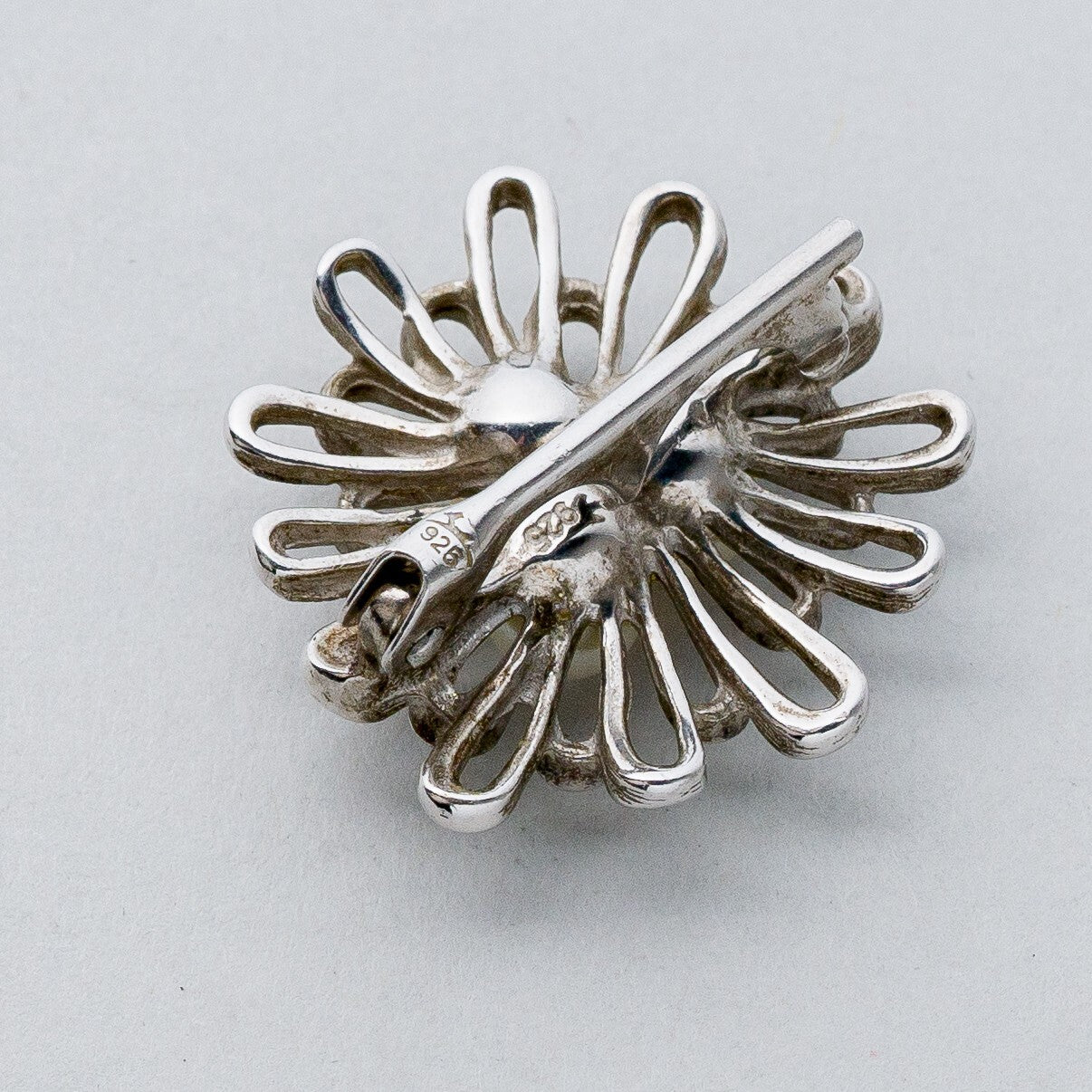 Silber Clip Tuchclip 925 Perlen 4,12 g7