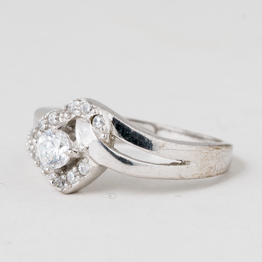 Ring Steinbesatz 925er Silber 3,94 g Größe 56 (17,8 mm Ø)0