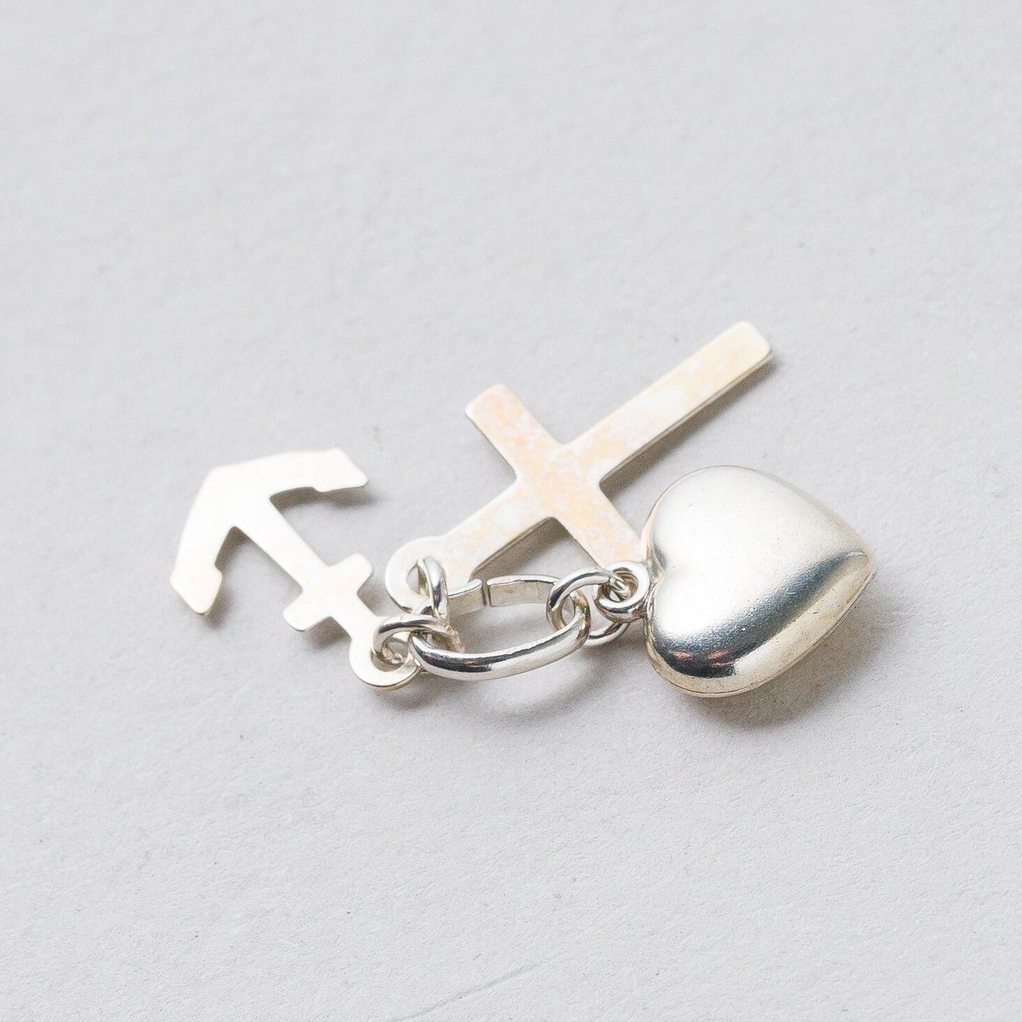 Silber Anhänger Kettenanhänger 925 Anker Herz Kreuz 1,5 cm 0,87 g4
