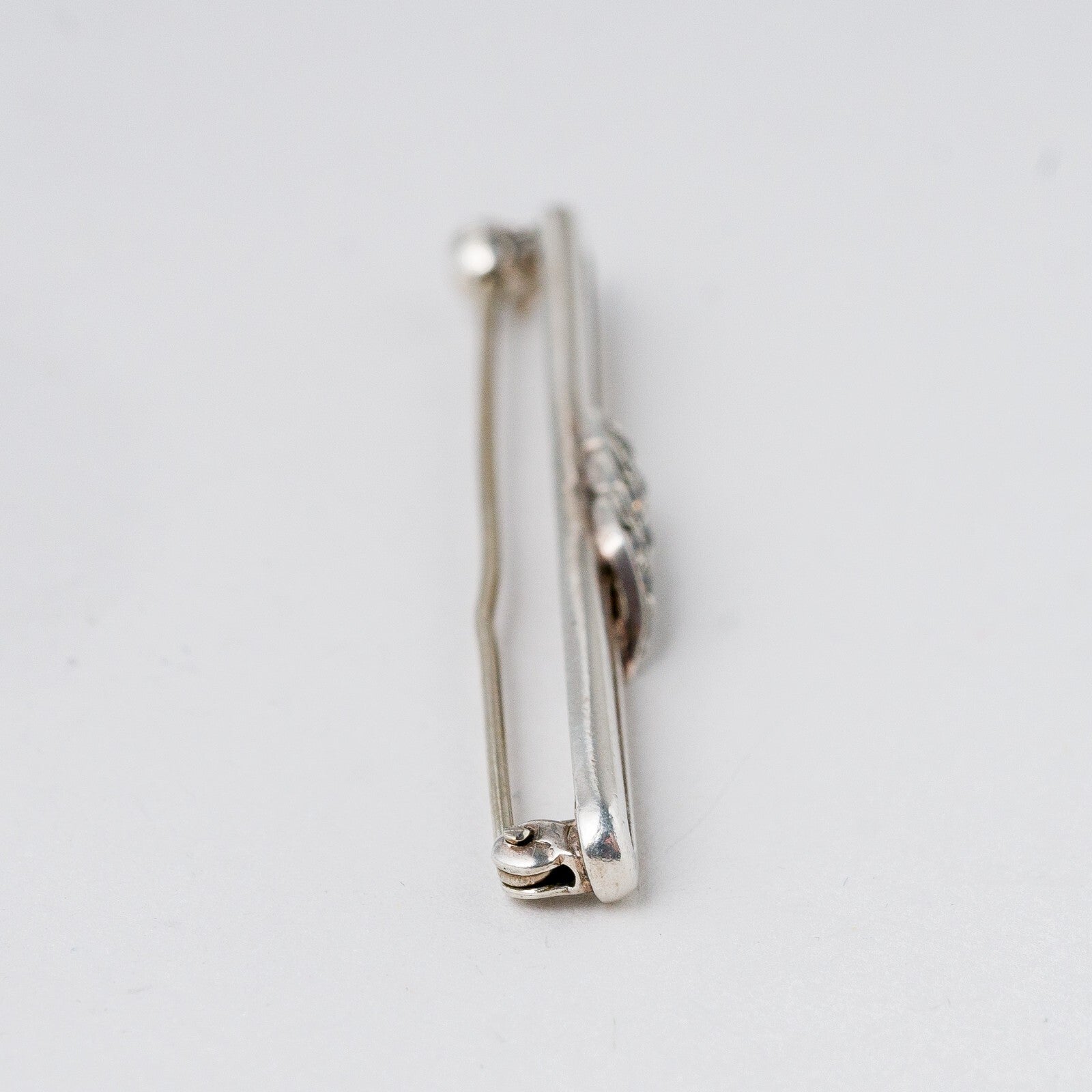 Brosche 835 Silber Weiße Steine 5,6 cm 4,22 g2