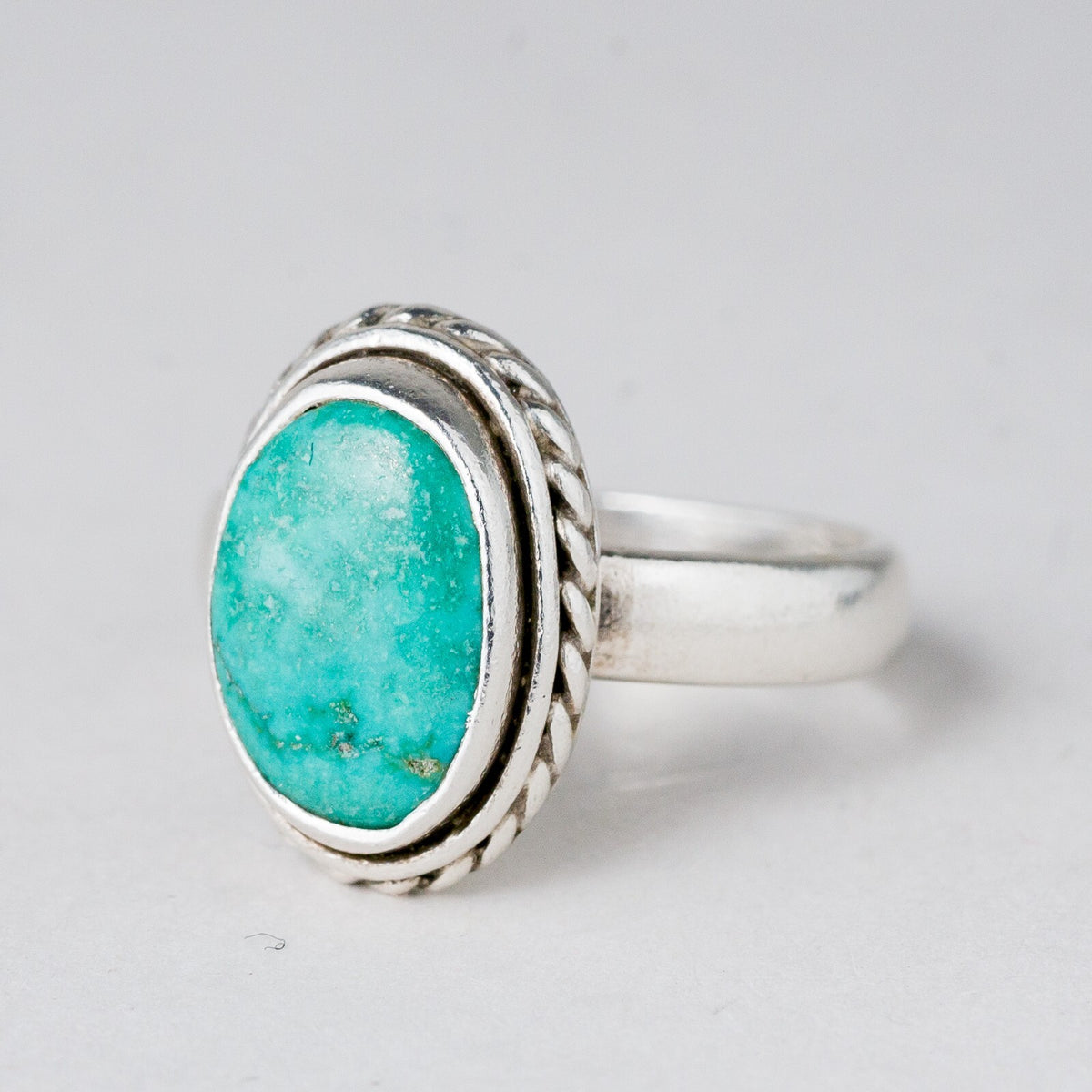 Silber Ring 925 Grüner Stein Größe 57 (18,1 mm Ø) 6,09 g0