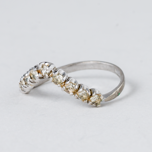 Ring Steinbesatz Silber 1,39 g Größe 55 (17,5 mm Ø)0